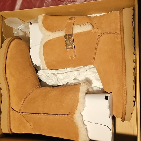 Brand New Bailey Ugg with metal graphic (chestnut).. size 7 - Picture 2 of 7